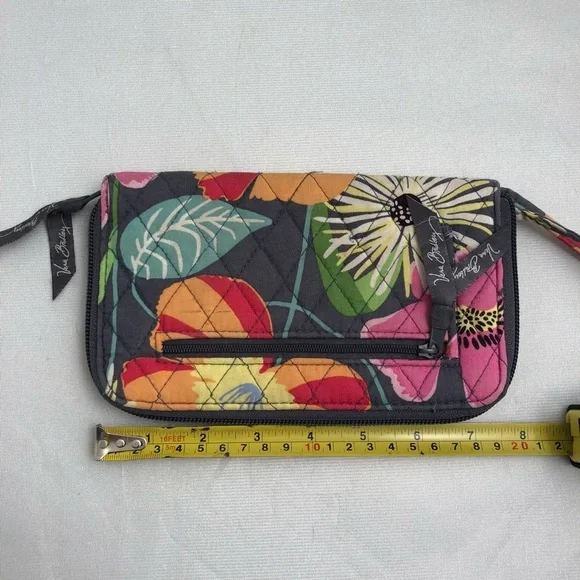 Vera Bradley Jazzy Blooms multicolor floral zip around wristlet wallet - Picture 4 of 5